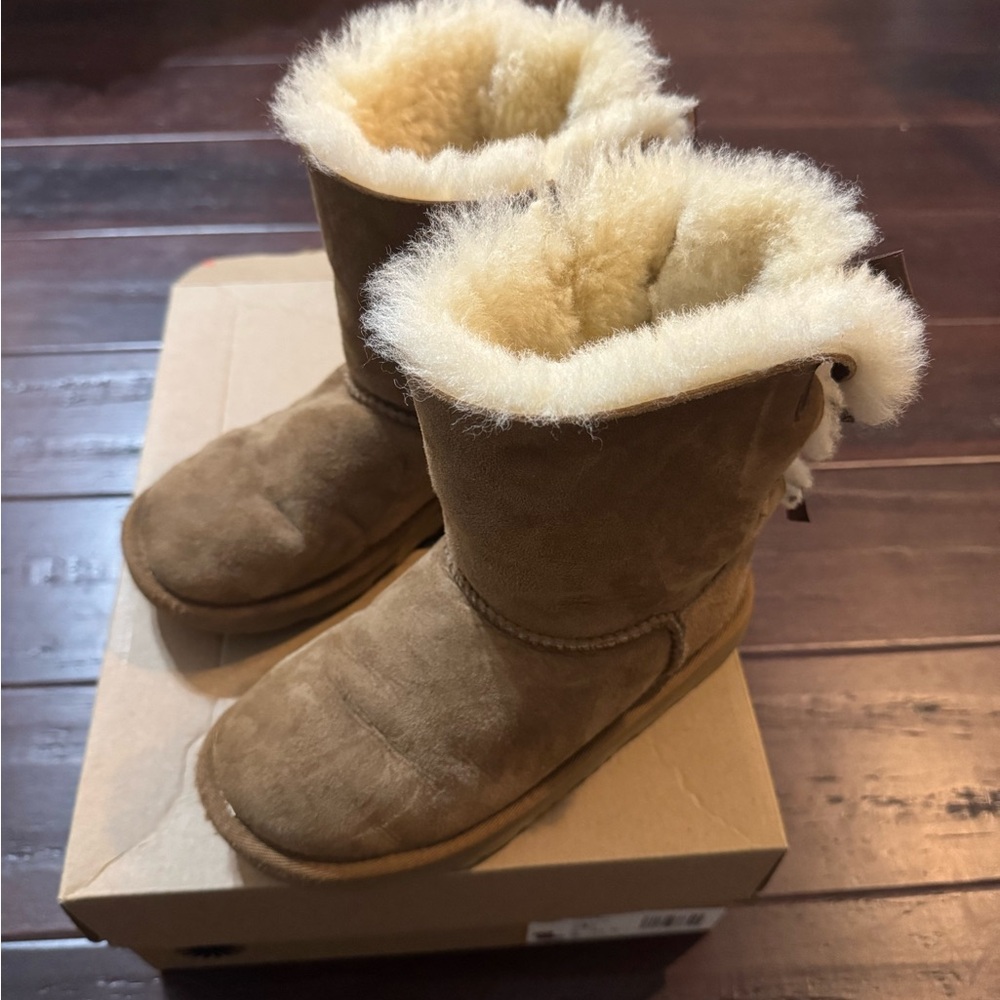 UGG Tan Kids Boots with Cream Lining